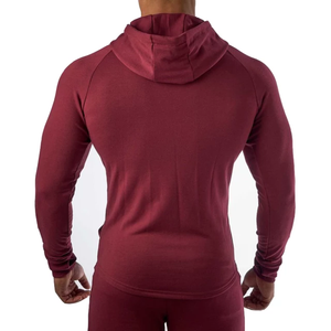 Sudadera con capucha de algodón para hombre, ropa de calle de alta calidad, con logotipo bordado personalizado, doble cremallera - Product Image 3