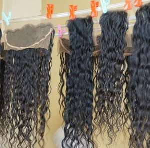 Extensions de cheveux humains vierges à 100% - Boucles profondes naturelles indiennes - Fermetures 4X4 5X5 6X6 7X7 - Perruques et queues de cheval personnalisables - Sans perte de cheveux - Product Image 2