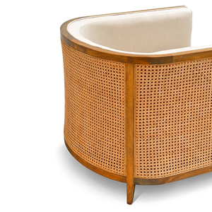 Sillón de Ratán Kamaratih, Sofá Individual de Tejido Abierto con Patrón Octagonal, Muebles Modernos para Sala de Estar y Hotel - Product Image 3