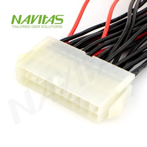 Conector ATX de 24 pines a 20 + 4 pines, conjunto de cables de arnés de cableado, OEM, 1007, 20awg - Product Image 4
