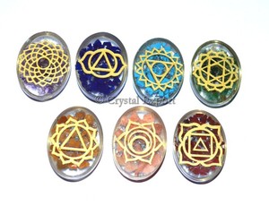Mayorista de Orgone Chakra Grabado Oval Set : Orgone Chakra Grabado Oval Set Para La Venta Mascot Style productos curativos - Product Image 1