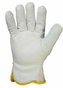 Gants blancs en cuir de vache de qualité supérieure, gants de travail, de sécurité à la conduite, pour camions lourds, pour Construction, vente en gros - Product Image 2