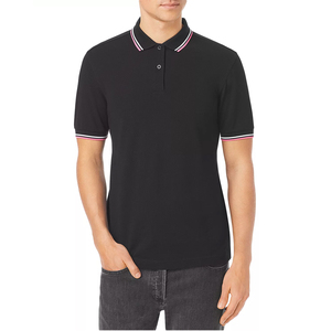 Camiseta Polo negra de diseño personalizado OEM, recién llegada, para hombres/niños, 100% algodón Pique, tela de alta calidad. - Product Image 2