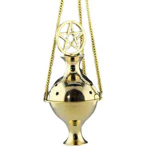 Star Pentagram ที่แขวนผนัง,ทำจากทองเหลืองกระถางธูปเรซินทำด้วยมือสำหรับแขวนกระถางธูปถ่านมีกลิ่นหอมในห้อง - Product Image 1