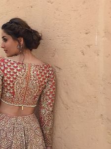 --- เจ้าสาว-สวยงามและสวยงาม KOTI กับ LEHENGA-ชุดที่มีการประดับในลูกปัดแก้วคริสตัลงานหินสำหรับงานแต่งงาน = 2021 - Product Image 2