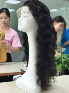 Perruque lace Wig Remy à boucles, perruque cheveux humains vierges lisses, bouclée et vierge, haute qualité, prix de gros - Product Image 6