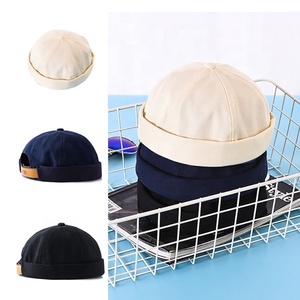 Fashion Adjustable Unisex Docker Sailor Biker Baseball <b>Cap</b> Casual <b>Brimless</b> Denim 100% Cotton Summer - Product Image 5