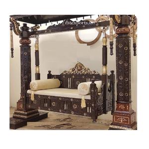 Comprar columpio tradicional de madera para interiores Jhoola Maharaja columpio Jhula para decoración del hogar mejor columpio para sala de estar en madera de teca FÁBRICA DE EE. UU. - Product Image 1