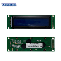 Módulo LCD gráfico STN azul COB de 20x2 caracteres, hora 6, 2002, con circuito integrado de control S6A0069