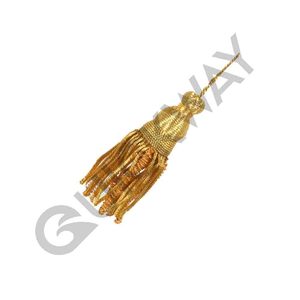French Bullion Wire Metallic <b>Tassels</b> Bullion Wire <b>Tassel</b> Supplier Bullion <b>Tassel</b> Custom Gold Color Sale in Pakistan - Product Image 2