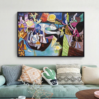 Famosas Reproducciones de Pinturas al Óleo Hechas a Mano sobre Lienzo de Picasso, Arte Abstracto para Decoración de Paredes de Sala de Estar y Hogar