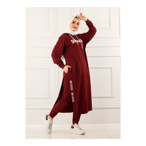 Nouvelle saison femmes 2 pièces survêtement ensemble vêtements islamiques Abaya caftan musulman islamique mode turc qualité - Product Image 1