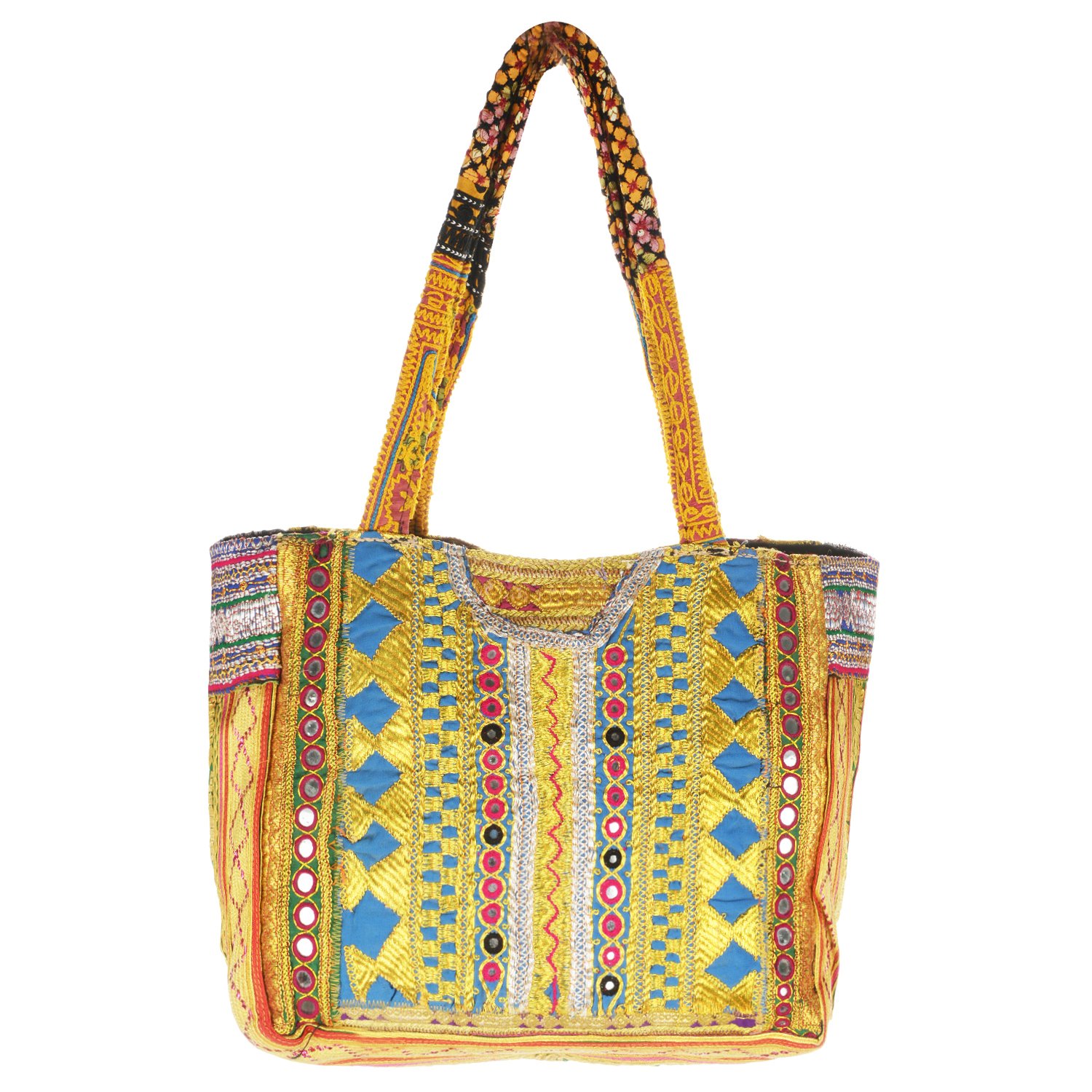 Afghani Vintage Banjara Menangani Shopper Tas Hobo Etnis Suku Gipsi Tote Hippie Hobo Cowrie Wanita Tote Tas Grosir