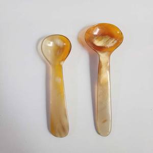 Axiom Home Accents Juego de cubiertos de cuerno de buey de madera hechos a mano Cucharas de cuerno cortas para vajilla de cocina Uso de alimentos Flateware - Product Image 5