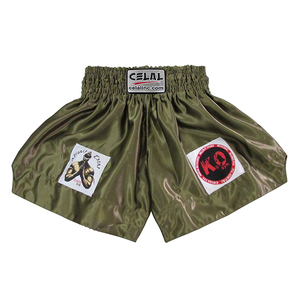 Venta al por mayor profesional Unisex MMA Martial US Flag Shorts de alta calidad Kickboxing Fight Muay Thai Boxing Trunks OEM disponible - Product Image 2