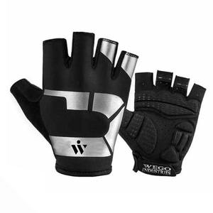 Gants de vélo demi-doigts antidérapants avec coussinets en gel respirants pour vélo de montagne et de route, sport avec service OEM - Product Image 3