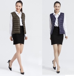 เสื้อกั๊กคอวีสำหรับผู้หญิง,เสื้อกั๊กดาวน์ไลท์ผลิตในเวียดนาม - Product Image 5