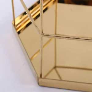 RAMADAN EID STYLE ARABE CADEAU EN ACIER INOXYDABLE GALVANOPLASTIE OR PLATEAU de SERVICE - Product Image 3