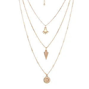 Ожерелье-чокер многослойное золотистое, изящная цепочка с кулоном в виде пчелы и меда для женщин