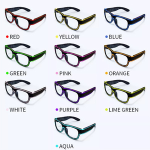 ワイヤレスLED発光メガネUSB充電式ELLEDライトアップサングラスレイブパーティーグローイングメガネ - Product Image 3