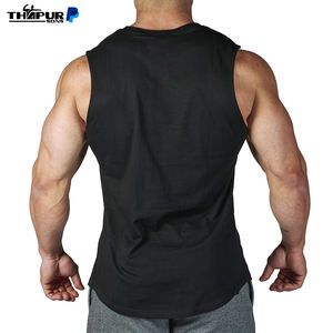 Gilet en coton spandex personnalisé en gros T-shirt sans manches Work Out Gym Tank Top Écologique Respirant - Product Image 5