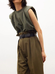 เสื้อยืดแขนกุดคอกลมแนววินเทจของเด็กผู้หญิง,เสื้อยืดแนวสตรีทแฟชั่นแบบลำลอง - Product Image 5