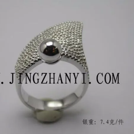 Jingzhanyi Jewelry Factory Design and manufacturing Tahitian Black Pearl Jewellery Sea pearl Pearl ring Silver bead ring