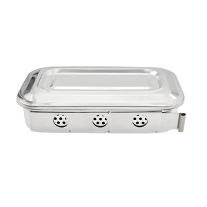 Thép không gỉ y tế tiệt trùng hộp dụng cụ khay tổ chức với nắp - Product Image 1