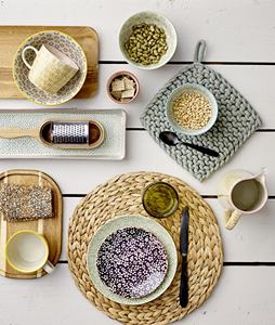 Jacinto de agua mantel posavasos-agua de calabaza mantel tejido redondo tejido de mimbre ([Ws0084587176063] - Product Image 2