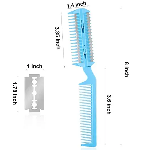 かみそりの刃のサロンが付いている熱い販売の櫛ステンレス鋼のかみそりの櫛の刃の両面かみそりの櫛の毛の切断
