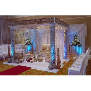 Boda perla tallada Mandap cuadrado boda fibra Mandap fibra cristal Mandap tendencia venta al por mayor Mandap escenario conjunto venta al por mayor EE. UU. - Product Image 1