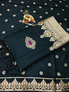 Saree de seda Banarasi, indio - Product Image 3