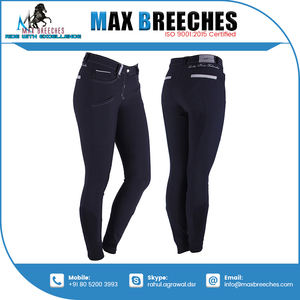 Tout dernier pantalon d'équitation taille haute avec patch au genou en silicone confortable Vêtements équestres de haute couture pour produits équestres pour chevaux - Product Image 2