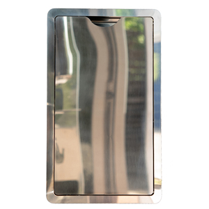 Recessed Bathroom Waste Bin Stainless Steel Glossy