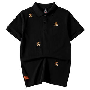 Camiseta de manga corta elástica para hombre, Polo de talla grande, camisetas de algodón - Product Image 1
