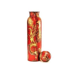 Copper Water <b>Bottle</b> Leak-Proof Water <b>Bottle</b> Seal Joint Free Copper <b>Bottle</b> 32 Oz Hammered) 900 ML - Product Image 1