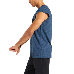 Débardeur de gymnastique sur mesure de haute qualité pour hommes coupe ample sans manches avec débardeurs musculaires Style décontracté Polyester Spandex matériel - Product Image 3