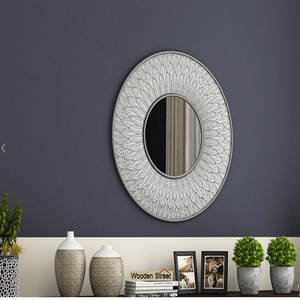 Elegant Modern Iron Decorative Wall Drape Metal <b>Mirror</b> <b>Wood</b> Frame Best Quality Home Decor Bathroom Largest Manufacturer Company - Product Image 3