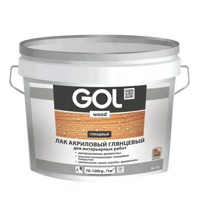 Vernis acrylique «GOL» pour bois naturel effet décoratif de luxe prix de gros