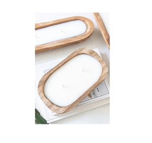 Soporte de vela de madera para tazón de masa, forma redonda, último diseño, sin pulir, color natural, para uso decorativo en Hogar y hotel - Product Image 4