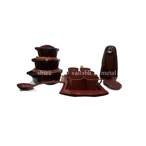 13pcs wooden pitcher set with 6 cups /3 food warmer casserole multifunctional household kitchenware - Product Image 2