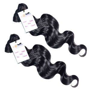 Extensión de cabello natural, extensiones de cabello humano de visón Virgen sin procesar de un solo donador, mechones de cabello ondulado sin enredos, gran oferta - Product Image 1