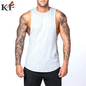 Factory Direct Sales Men's High Quality Breathable Knitted Casual Gym Tank Top 100% Cotton - Product Image 4