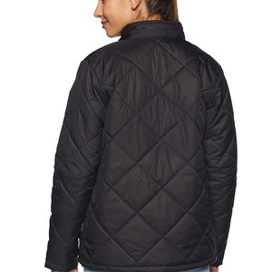 แจ็คเก็ตปักเป้าสีดำสบายผ้าไนลอนซิปขึ้นสวมใส่สบายแจ็คเก็ตปักเป้าสำหรับขาย - Product Image 5