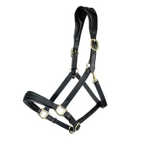 DD Customizable Black Leather Horse <b>Halter</b> Comfortable with SS/Brass Fittings High Quality Horse Supplies - Product Image 1