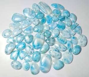Larimar naturel, cabochon lisse, forme mixte, pierre précieuse en vrac, haute qualité, fabrication de bijoux, 5-15g - Product Image 6