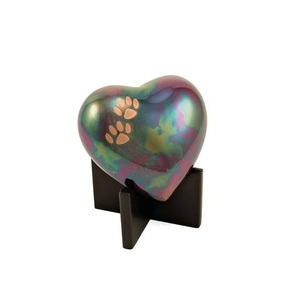 Meilleure vente de petite urne funéraire en forme de cœur métallique de haute qualité pour cendres humaines/fournitures funéraires - Product Image 3