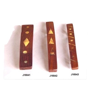 Clip de madera para el cabello con incrustaciones de latón, accesorios para el cabello, pinzas para el pelo con incrustaciones de latón, artesanías de madera - Product Image 2