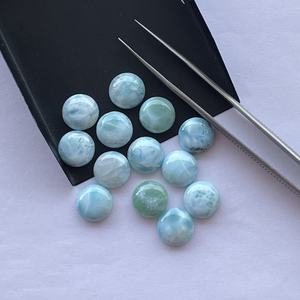 Larimar naturel de 5mm, lisse, rond, lâche, calibré, Cabochons fournisseur boutique en ligne maintenant au prix d'usine pour la fabrication de bijoux DIY - Product Image 2