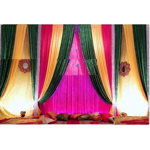 Cortinas de fondo Multicolor para eventos mahndi, telones de fondo coloridos para eventos de boda, fondo Floral Multicolor para noche - Product Image 1